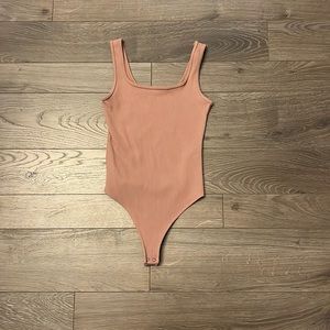 Abercrombie & Fitch Pink Ribbed Bodysuit - XS